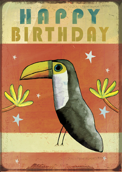 DH25 - Happy Birthday - Toucan Greeting Card by Max Hernn - Click Image to Close